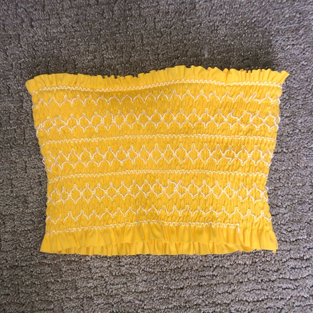 Yellow bathing suit top